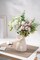 White Vase -Flower Vase, Small Vases for Décor, Ceramic Vase for Shelf Décor, Table Décor, Decorative Vase for Bookshelf, Fireplace Mantle, Office, Centerpieces, Petite Farmhouse Décor, 7.7"